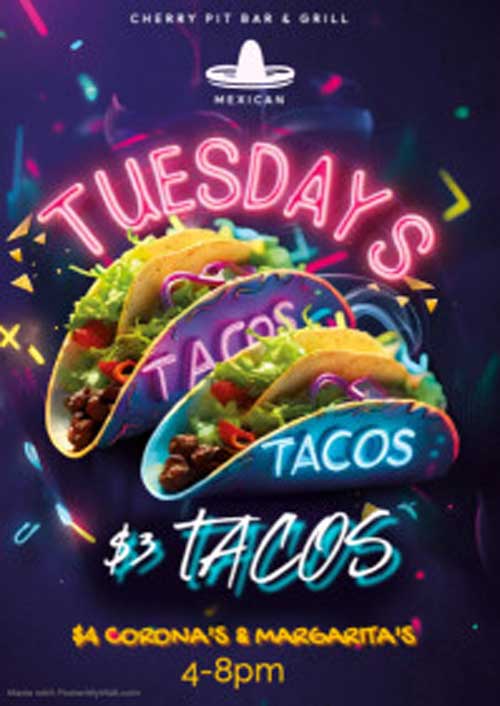 Cherry Pit Tuesdays Tacos, coronas and margaritas special in St Paul MIN